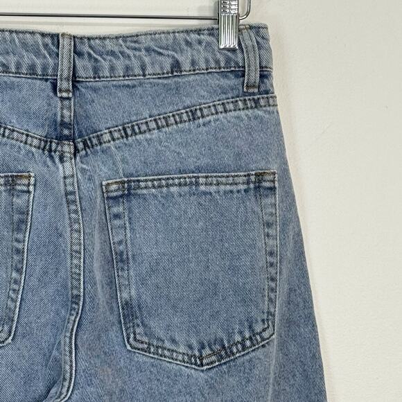 DISSH Denim Vinnie Blur Split Hem Straight Jeans Size 8 Light Blue High Rise - Picture 9 of 12